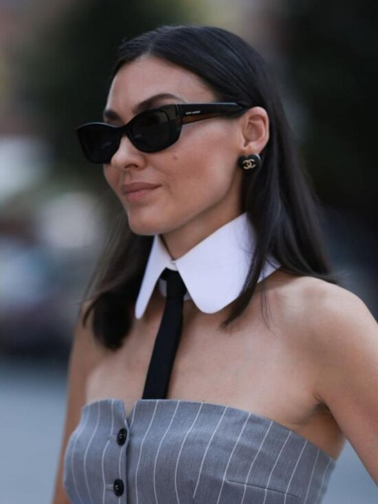 Saint Laurent SL593 001 Cat Eye Sunglasses - Black main image 8